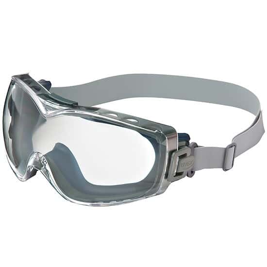 Honeywell S3970HS Uvex Stealth® Premium Seal Safety Goggles, Over-the-Glass, Navy Body, Neoprene Headband, Clear, HydroShield Antifog Lens; 1/EA
