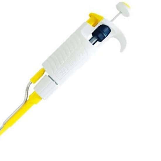 HTL Labmate Pro LMP200 Single Channel Pipettor, Yellow; 20 to 200 µL