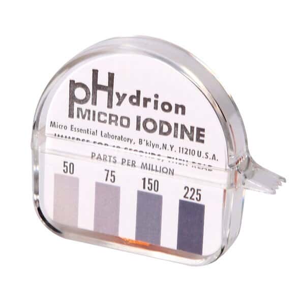 Hydrion IM-220 iodine test paper, 15-ft roll, box of 10
