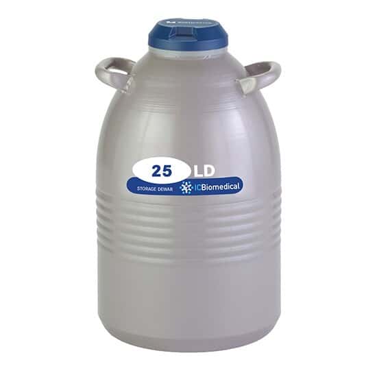 IC Biomedical 25LD Liquid Nitrogen Storage Dewar, 25 L, 109 Day Static Hold