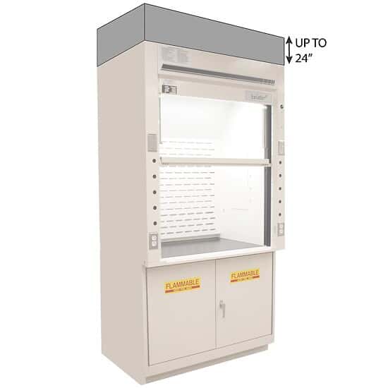 ICI Quick Ship Adjustable Height Fume Hood Ceiling Enclosure, 60