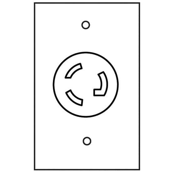 ICI Quick Ship Patriot Table Twist-to-Lock Electrical for Overhead Service Panel, L5-20R