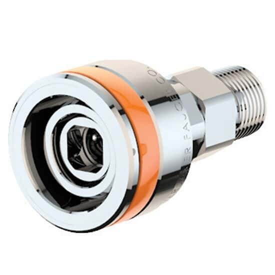 ICI Quick Ship Envision Female Quick-Connect Fittings, Chrome-Plated Brass, Air, Orange; 1/Each