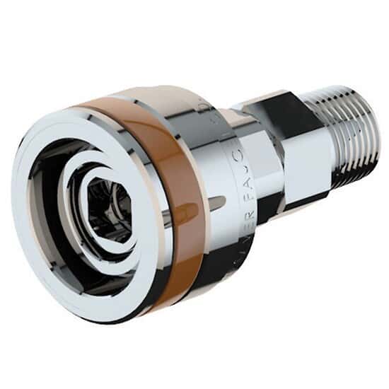 ICI Quick Ship Envision Female Quick-Connect Fittings, Chrome-Plated Brass, Nitrogen, Brown; 1/Each