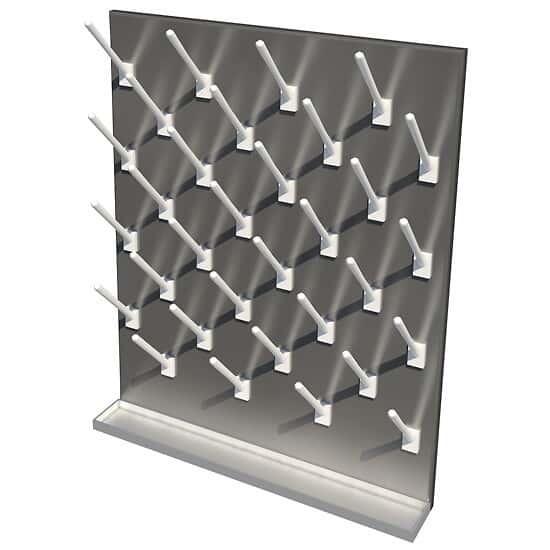 ICI Quick Ship Stainless Steel Pegboard with Finished Back, 24