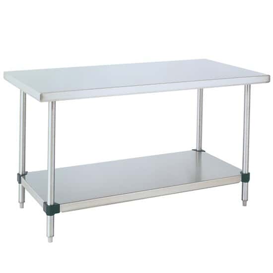 ICI Quick Ship Stainless Steel Worktable with Bottom Shelf, 36