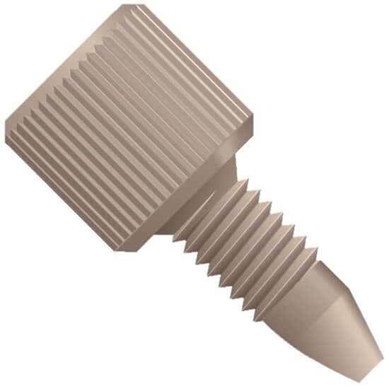 Idex Fingertight One-Piece, Standard Knurl, Yellow PEEK, 1/16