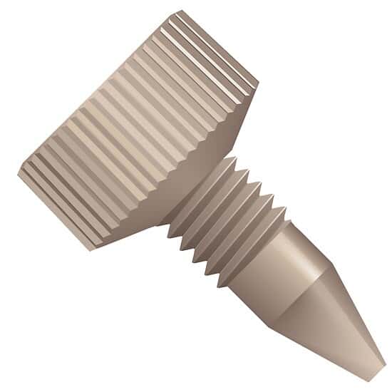 Idex MicroTight® Fitting, Standard Knurl, Natural PEEK, Tubing Sleeves, 6-32 Coned; 1/EA