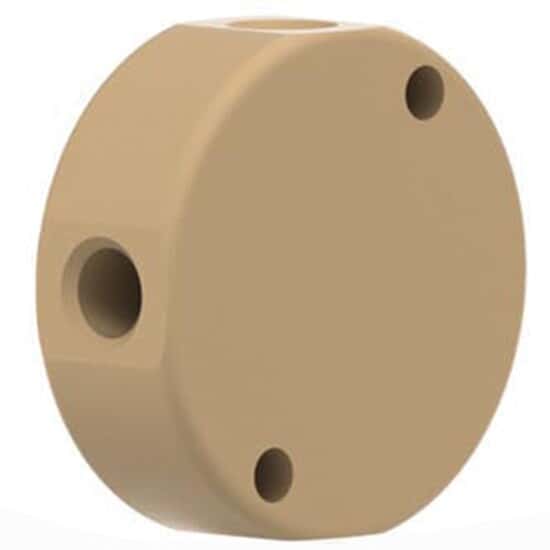 Idex Low-Pressure Manifold Body, Natural PEEK, 5 Port, 0.040