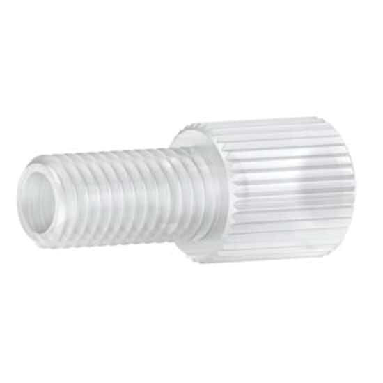Idex Flangeless Male Nut, Standard Knurl, Natural PFA, 1/16