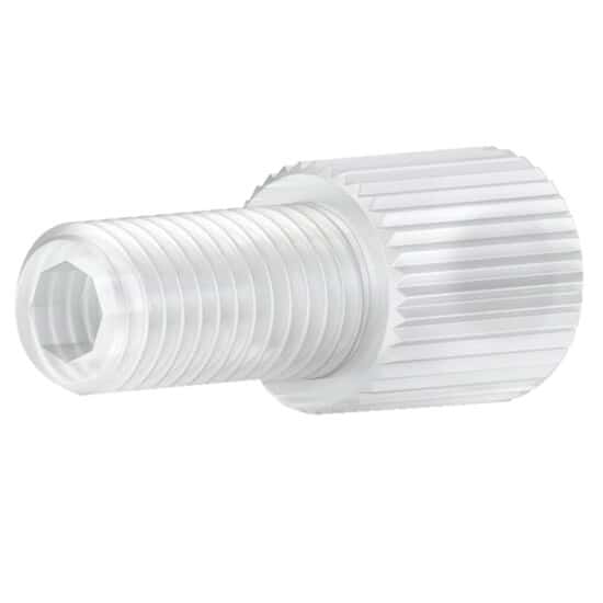 Idex Super Flangeless™ Nut, Standard Knurl, Natural PFA, 1/32