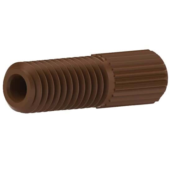 Idex Flangeless Male Nut, Headless, Natural PPS, 1/16