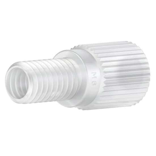 Idex P325 Flangeless Male Nut, Standard Knurl, Natural ETFE, 1/8" OD