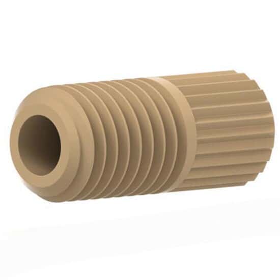 Idex Super Flangeless™ Nut, Headless, Short, Natural PEEK, 1/8