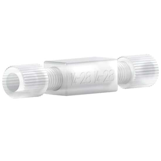 Idex Low-Pressure Union Assembly, True ZDV Straight, Natural ETFE, 1/8