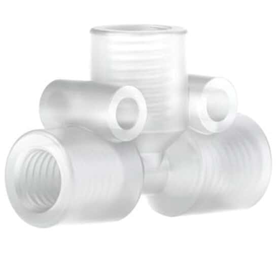 Idex Low-Pressure Tee Body, Natural ETFE, 0.020