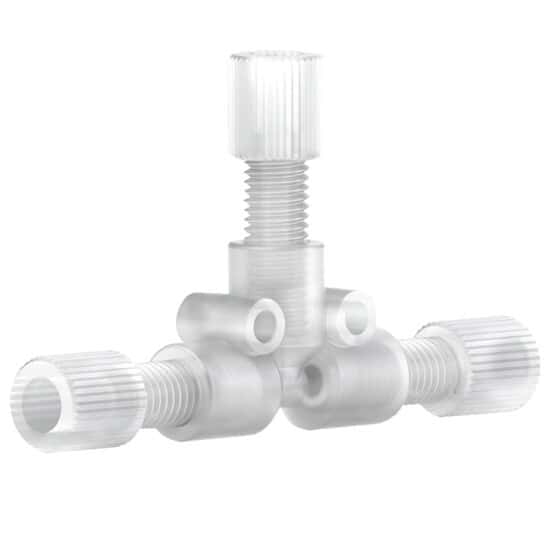 Idex LowPressure Tee Assembly, Natural ETFE, 0.050" Bore, 1/8" OD