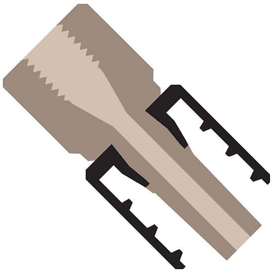 Idex Threaded Luer Adapter, Natural/Black PEEK, 0.050