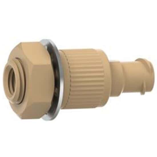 Idex Quick-Stop Inline Check Valve, Bulkhead, Luer (F) to 1/4-28 (M) Flat Bottom; 1/EA