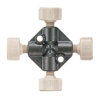 Idex Low-Pressure Cross Assembly, Natural PEEK, 0.020