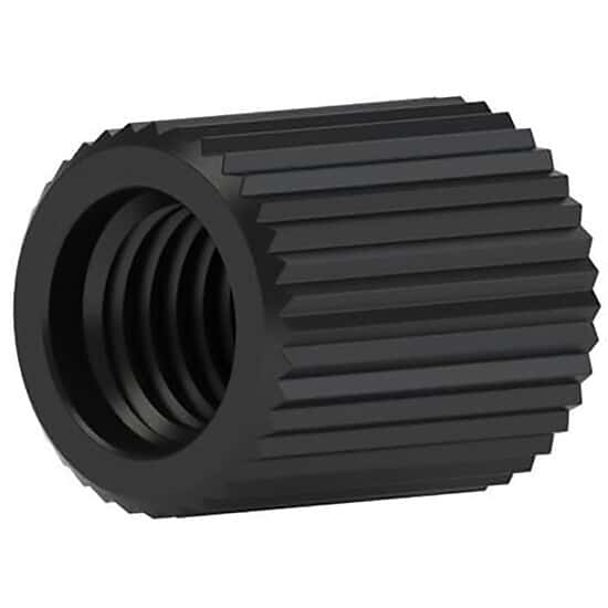 Idex Tubing Cap, Black ETFE, 1/4-28 Flat-Bottom; 1/EA