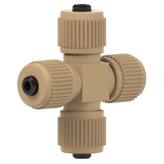 Idex High-Pressure MicroCross Assembly, for MicroTight Sleeves, PEEK, 0.006