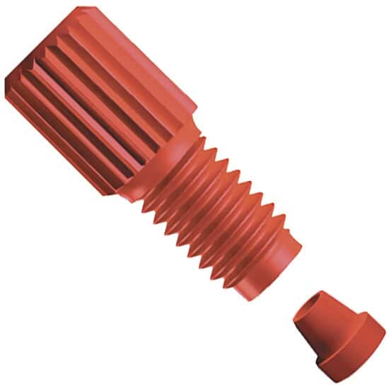 Idex VacuTight™ Fitting, Short, Headless, Red PEEK, 1/16