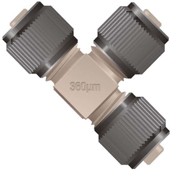 Idex High-Pressure MicroTee Assembly, for MicroTight Sleeves, Mounting Hole, 0.006