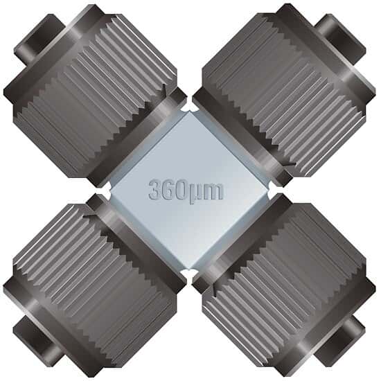 Idex VHP MicroCross Assembly, PEEK/SS, 0.010