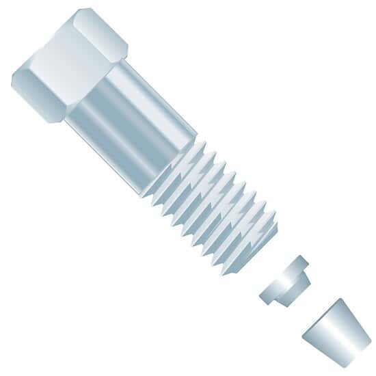 Idex VHP Fitting, Male Nut/Ferrule, Long, SS, 1/16