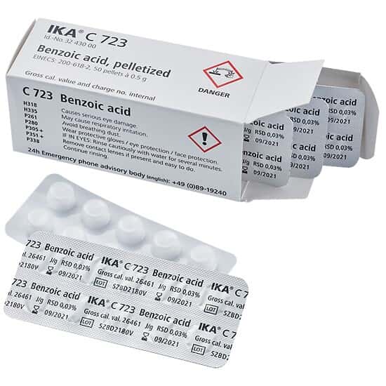 IKA 3243000 Benzoic Acid Blister Package, calibration standard for Calorimeters