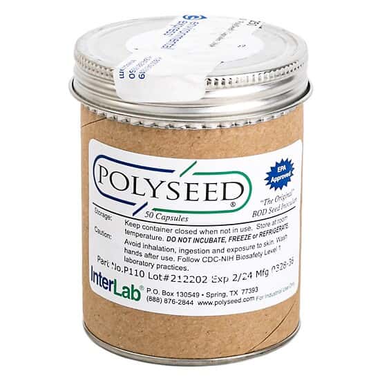 InterLab PolySeed® Microbial BOD Capsules; 50/Pk