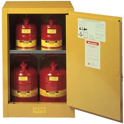 Justrite 891200 Sure-Grip® EX Compact Flammable Cabinet, Manual Close, 1 Door, 12 Gal