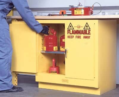 Justrite 892320 Sure-Grip® EX Undercounter Flammable Safety Cabinet, Self Close, 22 Gal 