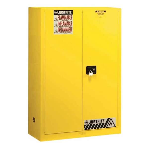 Justrite 896020 Sure-Grip® EX Flammable Cabinet, Self Close, 2 Doors, 2 Shelves, 60 Gal