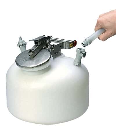 Justrite PP12755 Quick-Disconnect Disposal Safety Can, Polyethylene, 5 Gal