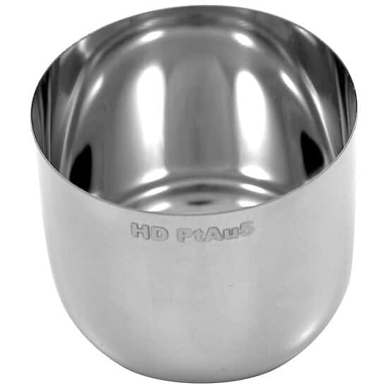 Katanax Crucible, 95% Pt-5% Au, Straight, Regular, 26 g