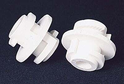Keck Tubing Coupling Adapter, 10/Pk, White
