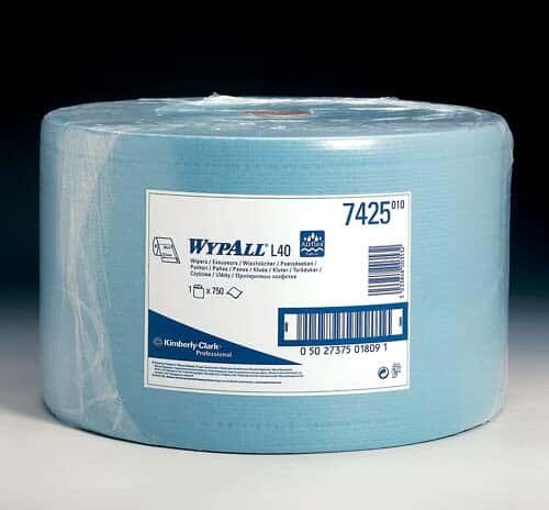 Kimberly-Clark 01341 Wipes, 38.0 cm x 23.4 cm, 750 wipes/roll, blue