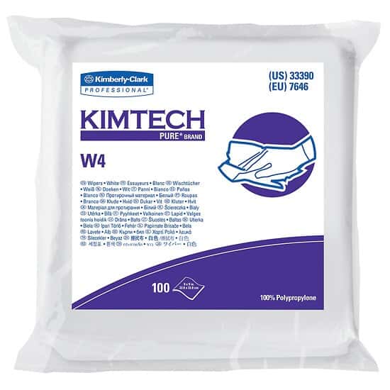 Kimberly-Clark 33330 W4 Wipers, 30.4 cm x 30.4 cm, 5 Pouches; 100 Sheets/Pouch