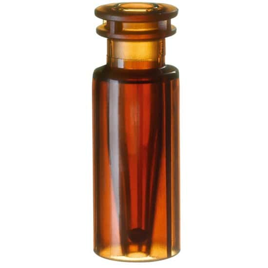 Kinesis Snap Top Vial with Fused Silanized Glass Insert, Amber