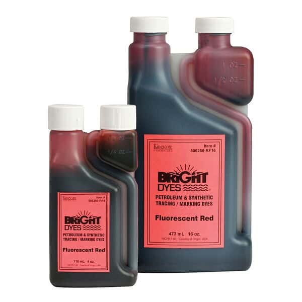 Kingscote 506250-RF4 Fluorescent RED Leak Tracer Dye, Solvent-Based, 4 oz