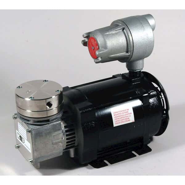 KNF UN026STI EX Explosion Proof Motor Vacuum Pump, 316SS/PTFE; 0.6 cfm