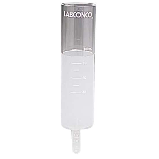 Labconco 7926908 170 mL Borosilicate Glass Tube, End Point 1.5 mL; 8/pk