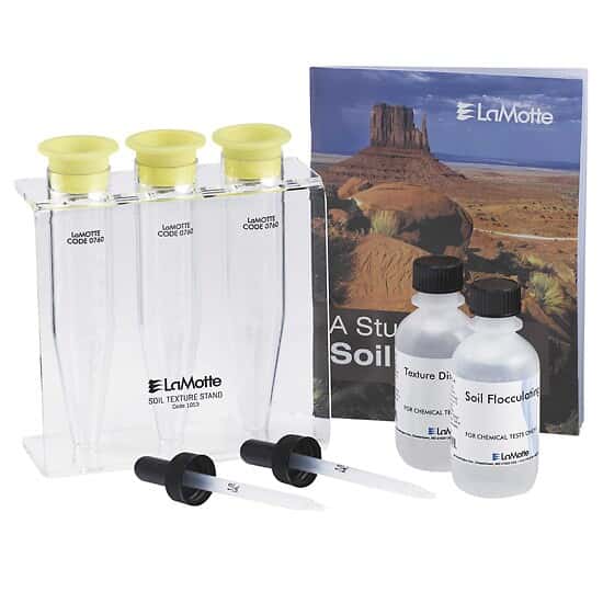 LaMotte 1067 Soil Texture Test Kit for Sand, Silt, and Clay Fractions