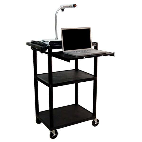Luxor LP45LE-B Mobile Presentation Cart, 44.75