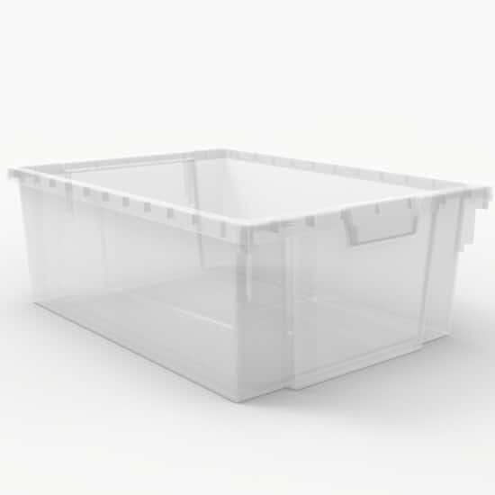 Luxor Stackable Storage Bins, Large, Clear; 4/Pk