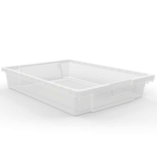 Luxor Stackable Storage Bins, Small, Clear; 8/Pk