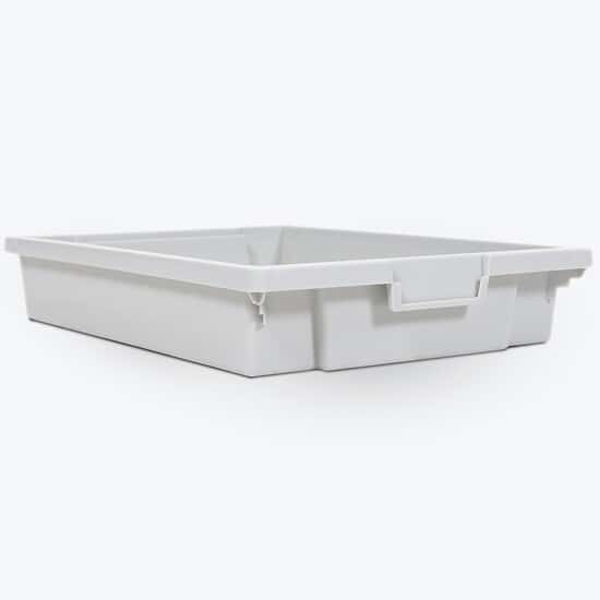 Luxor Stackable Storage Bins, Small, Gray; 8/Pk