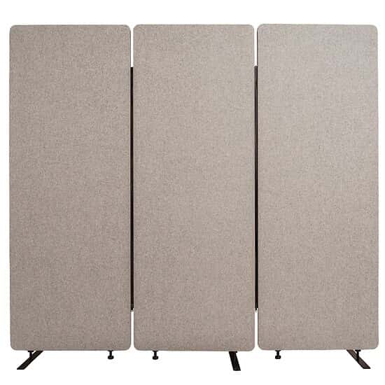 Luxor reclaim™ Acoustic Room Dividers, Light Gray, 3 Panels from Cole